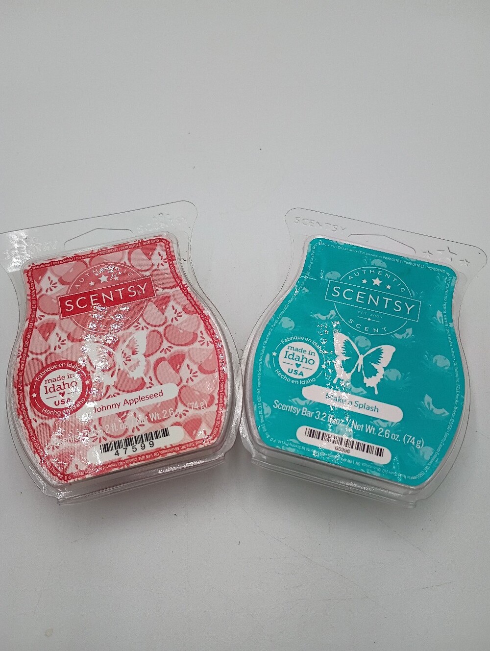 Scentsy wax melts. Lot of 2. Johnny Appleseed & Make A Splash